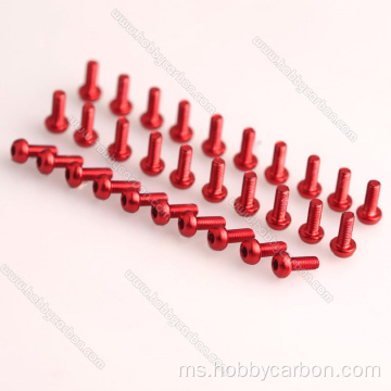 M3x8mm Custom Colorful 7075 Aluminium Button Head Screw